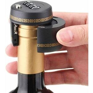 Wine & Spirit Bottle Combination Lock in Black